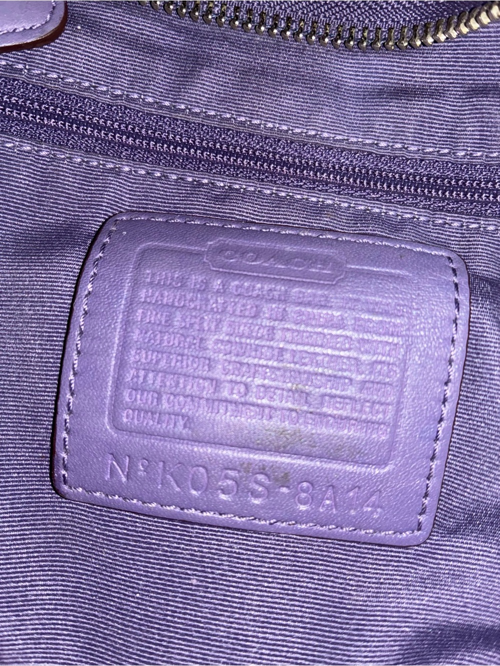 Coach Vintage Y2K Suede Leather Shoulder Bag, Purple, 8A14 - Picture 4 of 15